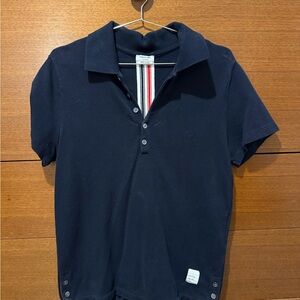 Thom Browne Dark Blue Polo Shirt